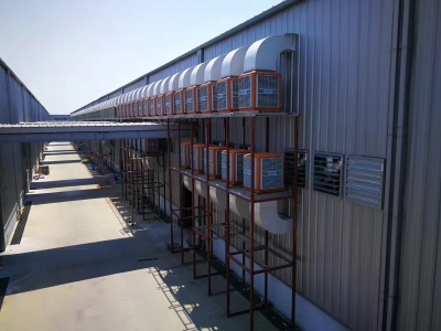 唯品會物流周轉倉庫環(huán)保空調降溫工程